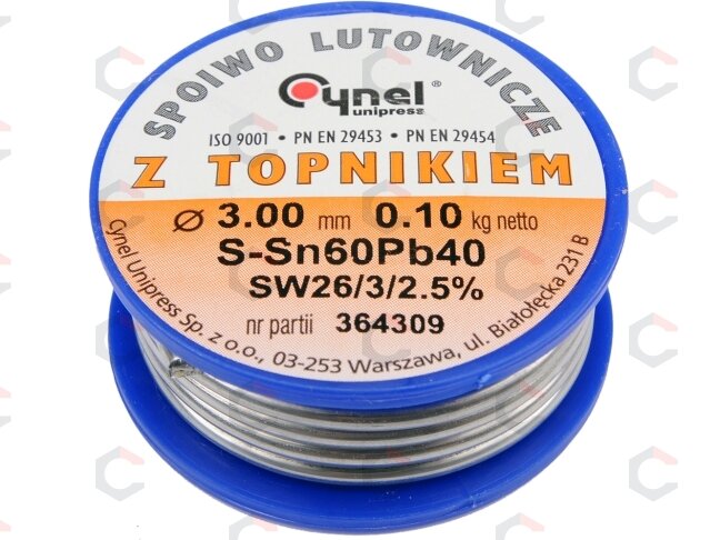 Lydmetalio viela Ø 3,00mm. 100g su fliusu (76826) 1