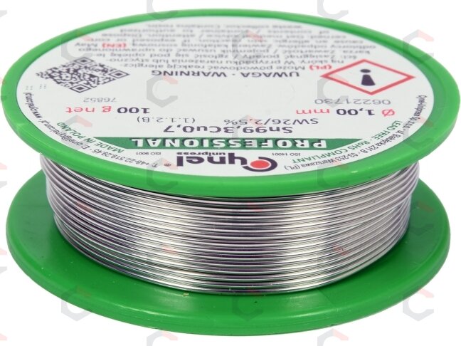 Lydmetalis be švino | Ø 1.0 mm | 100g (76852) Lydmetalis be švino | Ø 1.0 mm | 100g (76852)