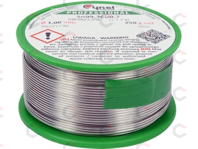 Lydmetalis be švino | Ø 1.0 mm | 250g (76853) Lydmetalis be švino | Ø 1.0 mm | 250g (76853)