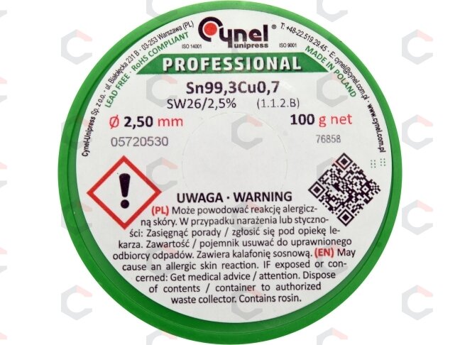 Lydmetalis be švino | Ø 2.5 mm | 100g (76858) 1 Lydmetalis be švino | Ø 2.5 mm | 100g (76858) 1