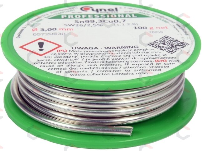 Lydmetalis be švino | Ø 3.0 mm | 100g (76859) Lydmetalis be švino | Ø 3.0 mm | 100g (76859)