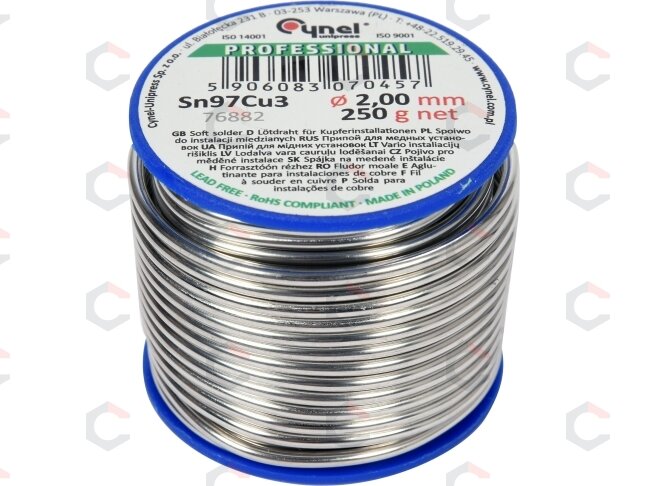 Lydmetalis minkštas | Ø 2.0 mm | 250g (76882) Lydmetalis minkštas | Ø 2.0 mm | 250g (76882)