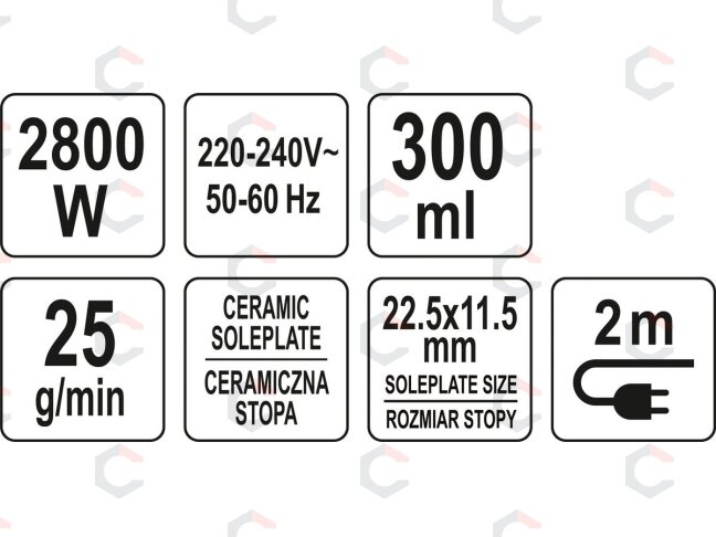 Lygintuvas garinis | 2800W (68116) 6