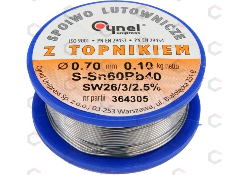 Lydmetalio viela Ø 0,70mm. 100g su fliusu (76806) 1 Lydmetalio viela Ø 0,70mm. 100g su fliusu (76806) 1