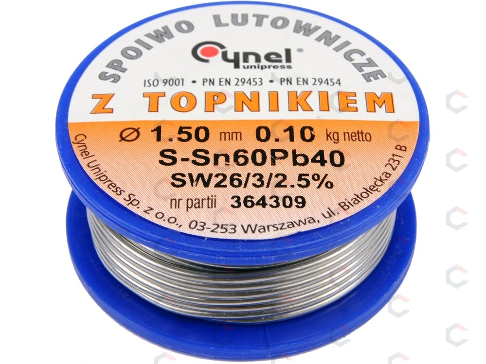 Lydmetalio viela Ø 1,50mm. 100g su fliusu (76814) 1