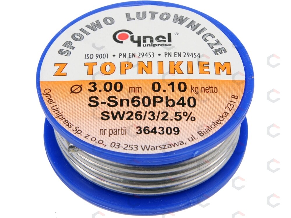 Lydmetalio viela Ø 3,00mm. 100g su fliusu (76826) 1