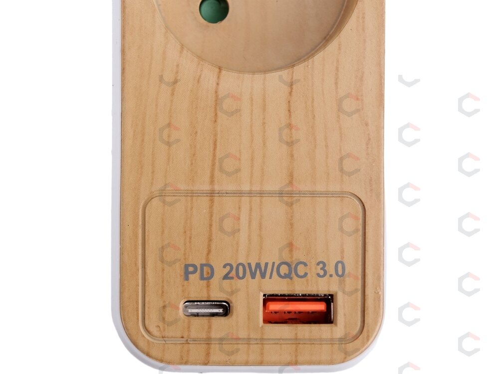 Maitinimo laidas/ilgintuvas su įžeminimu (medžio imitacija) | 3 lizdai + USB | 1,0 mm2 | 1.4 m (72343) 1 Maitinimo laidas/ilgintuvas su įžeminimu (medžio imitacija) | 3 lizdai + USB | 1,0 mm2 | 1.4 m (72343) 1