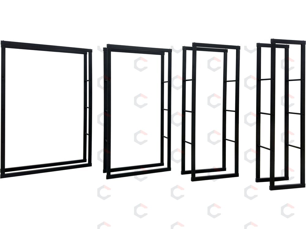 Malkų stovas plieninis | 80X25X100 cm (33315) 4 Malkų stovas plieninis | 80X25X100 cm (33315) 4
