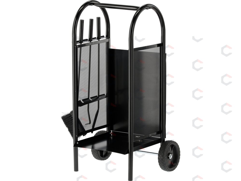 Malkų stovas su židinio aksesuarais / vežimėlis iki 20 kg | 810 x 420 x 360 mm (33330) 1 Malkų stovas su židinio aksesuarais / vežimėlis iki 20 kg | 810 x 420 x 360 mm (33330) 1