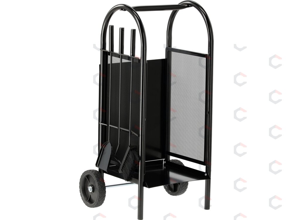 Malkų stovas su židinio aksesuarais / vežimėlis iki 20 kg | 810 x 420 x 360 mm (33330) Malkų stovas su židinio aksesuarais / vežimėlis iki 20 kg | 810 x 420 x 360 mm (33330)