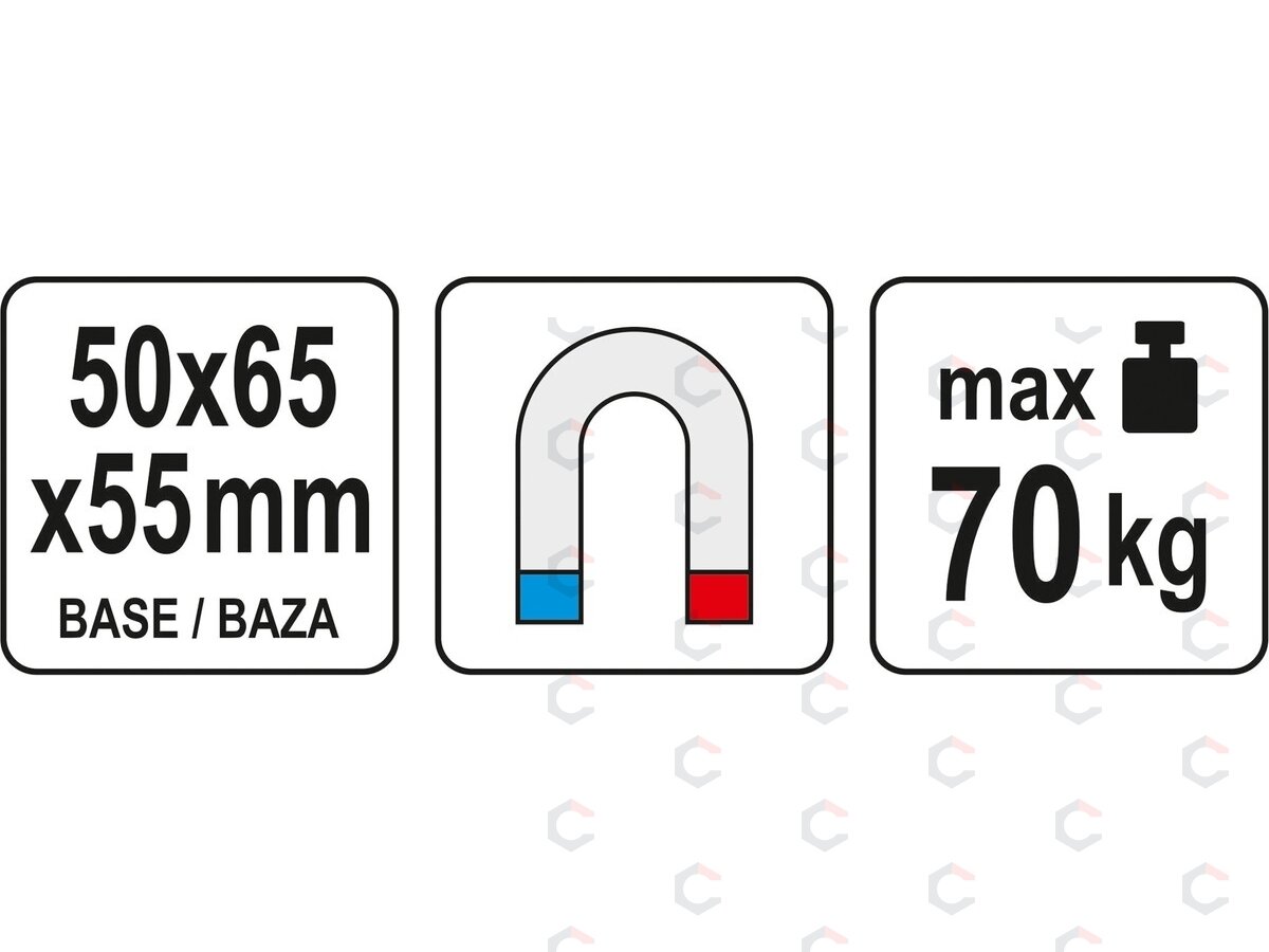 Magnetinis stovas / bazė matavimo įrankiams (YT-72460) 5 Magnetinis stovas / bazė matavimo įrankiams (YT-72460) 5