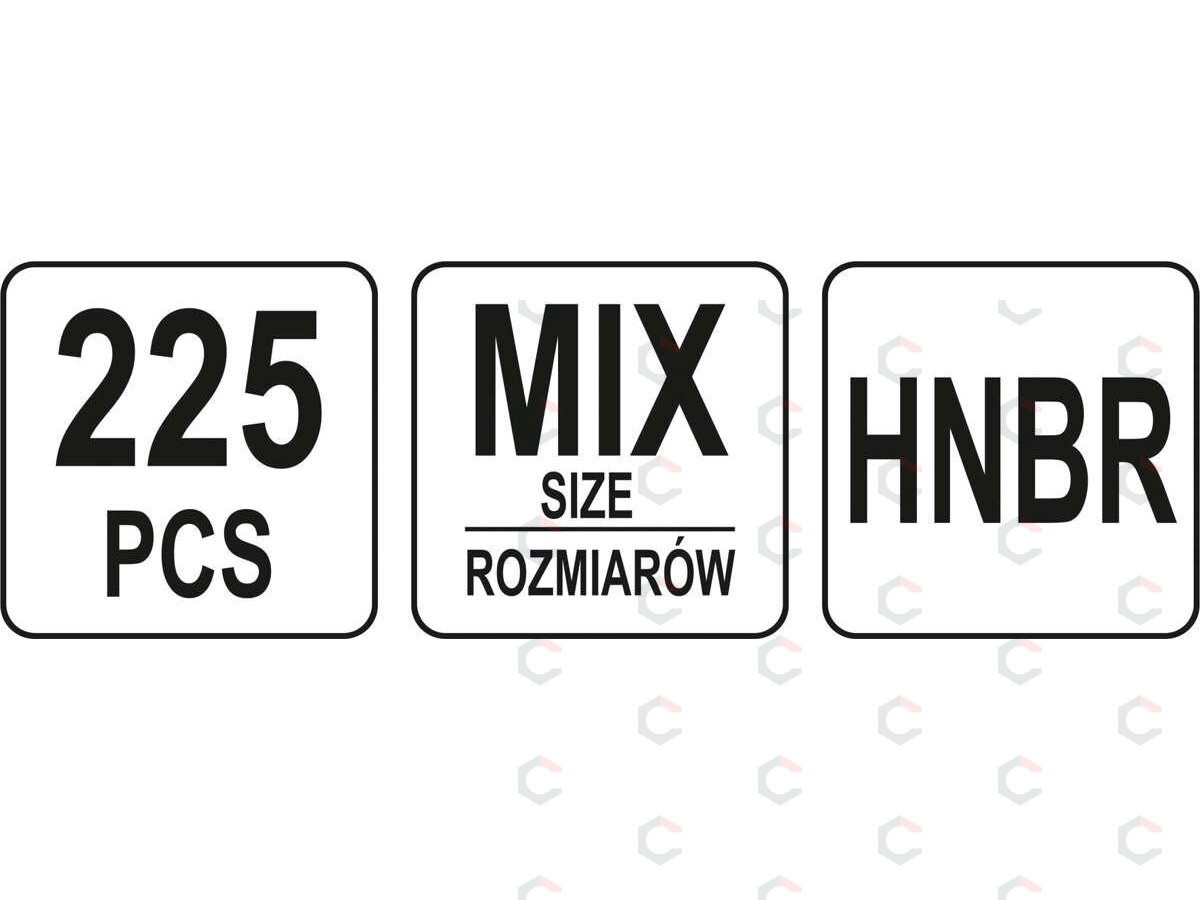 Manžetų rinkinys kondicionieriams | HNBR | 225 vnt. (YT-068791) 3 Manžetų rinkinys kondicionieriams | HNBR | 225 vnt. (YT-068791) 3