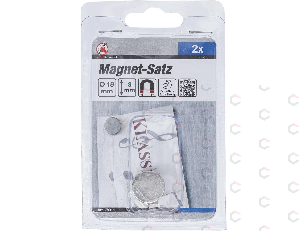 Magnetų rinkinys | ypač stiprūs | Ø 18 mm | 2 vnt. (79911) 1