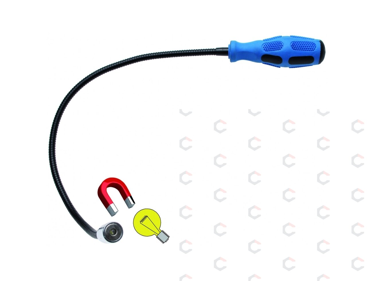 Magnetinis kėlimo įrankis su LED | 600 mm | galia 1,5 kg (3187) 3 Magnetinis kėlimo įrankis su LED | 600 mm | galia 1,5 kg (3187) 3