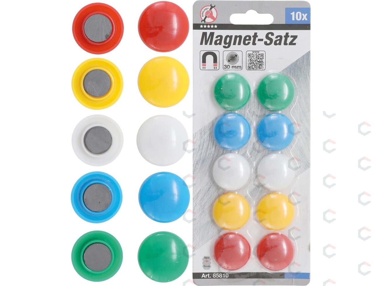 Magnetų rinkinys | Ø 30 mm | 10 vnt. (85810) 2 Magnetų rinkinys | Ø 30 mm | 10 vnt. (85810) 2