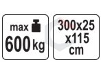 Malkų stovas plieninis | 30 cm | 300X25XH115 cm (33302) 4 Malkų stovas plieninis | 30 cm | 300X25XH115 cm (33302) 4
