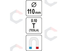 Magnetinė lėkštutė/lentyna | 110 mm (YT-08304) 3 Magnetinė lėkštutė/lentyna | 110 mm (YT-08304) 3