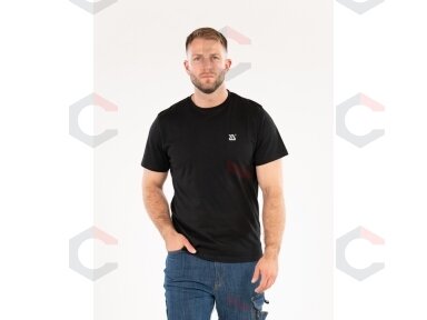 UNISEX laisvalaikio BASIC marškinėliai | juodi | 100% medvilnė | M dydis (YT-78471)