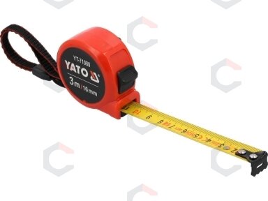 Matavimo ruletė | 16 mm x 3 m (YT-71080) Matavimo ruletė | 16 mm x 3 m (YT-71080)
