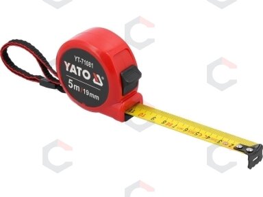 Matavimo ruletė | 19 mm x 5 m (YT-71081) Matavimo ruletė | 19 mm x 5 m (YT-71081)