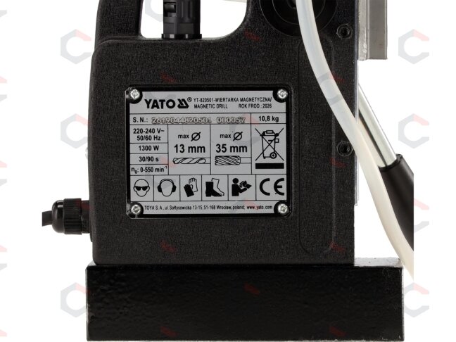 Magnetinės gręžimo staklės | 1300W | elektromagnetinė bazė | 3/4" (YT-820501) 8