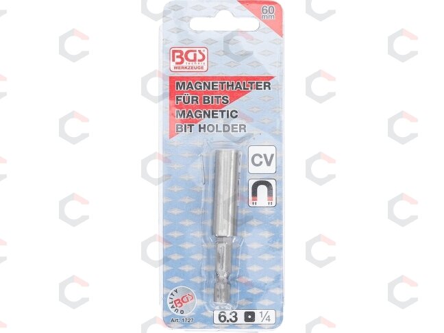 Magnetinis antgalių laikiklis, ypač stiprus | išorinis šešiakampis 6,3 mm (1/4") | 60 mm (1727) 3 Magnetinis antgalių laikiklis, ypač stiprus | išorinis šešiakampis 6,3 mm (1/4") | 60 mm (1727) 3