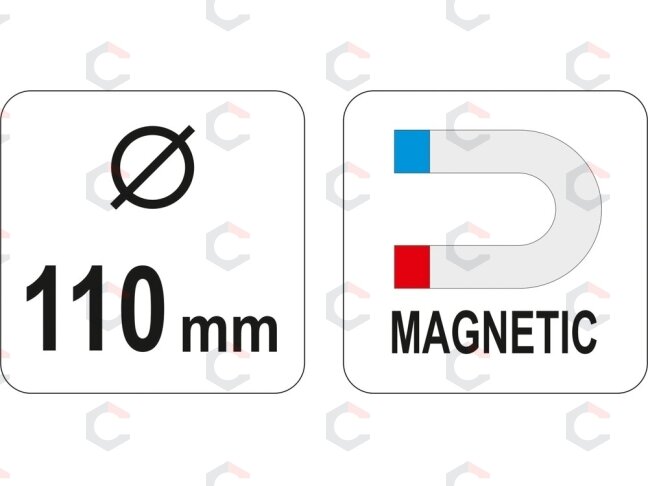 Magnetinis apskritas dubuo | 110 mm (YT-08295) 3