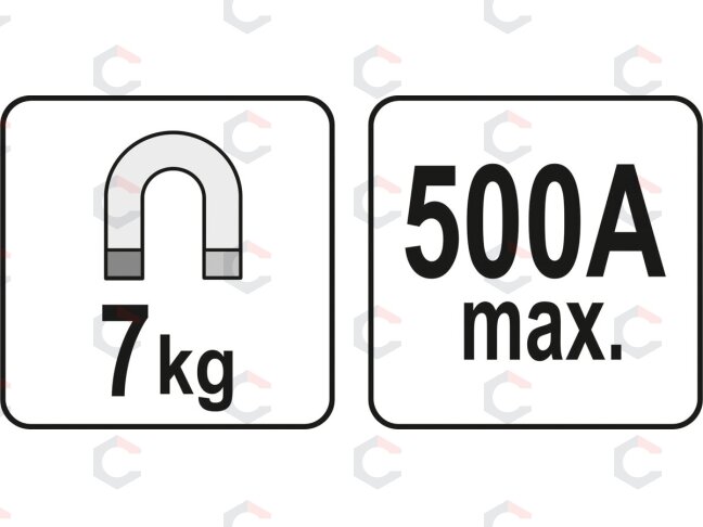 Magnetinis įžeminimas / masės gnybtas | 7 kg | 500A (YT-08625) 3 Magnetinis įžeminimas / masės gnybtas | 7 kg | 500A (YT-08625) 3