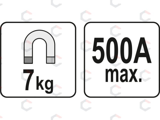 Magnetinis įžeminimas / masės gnybtas | 7 kg | 500A (YT-08625) 4 Magnetinis įžeminimas / masės gnybtas | 7 kg | 500A (YT-08625) 4