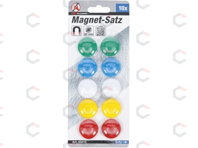 Magnetų rinkinys | Ø 30 mm | 10 vnt. (85810) 1 Magnetų rinkinys | Ø 30 mm | 10 vnt. (85810) 1