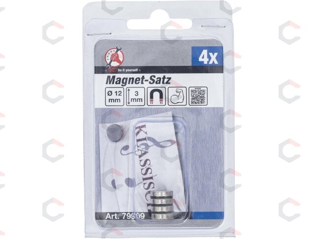 Magnetų rinkinys | ypač stiprūs | Ø 12 mm | 4 vnt. (79909) 1 Magnetų rinkinys | ypač stiprūs | Ø 12 mm | 4 vnt. (79909) 1