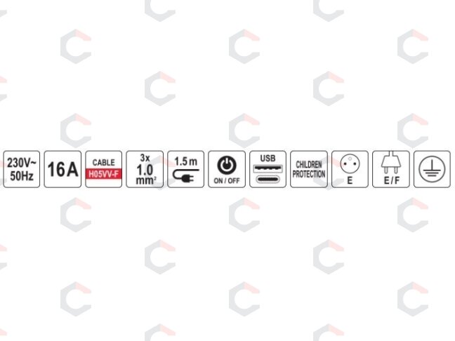Maitinimo laidas/ilgintuvas su įžeminimu kubo formos | 5 lizdai + USB | 1,0 mm2 | 1.4 m (72480) 6 Maitinimo laidas/ilgintuvas su įžeminimu kubo formos | 5 lizdai + USB | 1,0 mm2 | 1.4 m (72480) 6