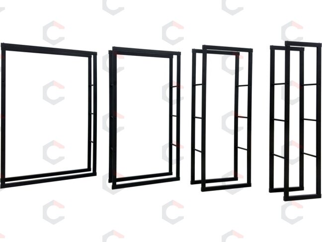 Malkų stovas plieninis | 60X25X100 cm (33313) 4 Malkų stovas plieninis | 60X25X100 cm (33313) 4