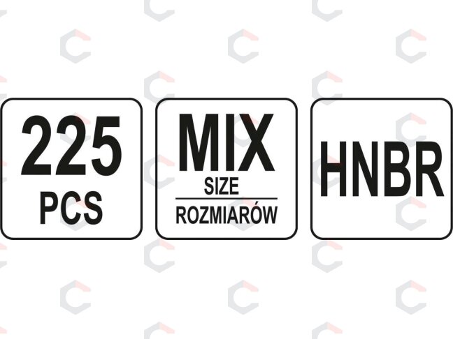 Manžetų rinkinys kondicionieriams | HNBR | 225 vnt. (YT-068791) 3 Manžetų rinkinys kondicionieriams | HNBR | 225 vnt. (YT-068791) 3