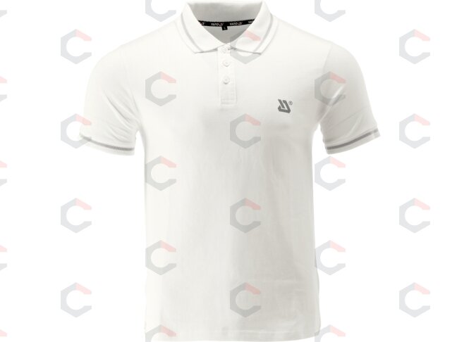 POLO marškinėliai | balti | 100% medvilnė | XL dydis (YT-78609)