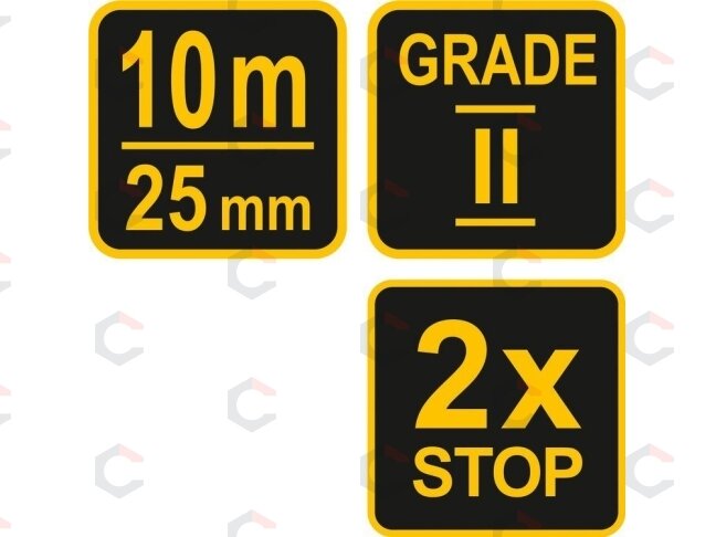 Matavimo ruletė | 10 m x 25 mm (10065) 3 Matavimo ruletė | 10 m x 25 mm (10065) 3