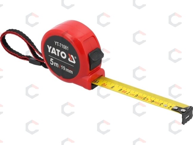 Matavimo ruletė | 19 mm x 5 m (YT-71081) Matavimo ruletė | 19 mm x 5 m (YT-71081)