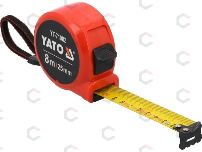 Matavimo ruletė | 25 mm x 8 m (YT-71082) Matavimo ruletė | 25 mm x 8 m (YT-71082)