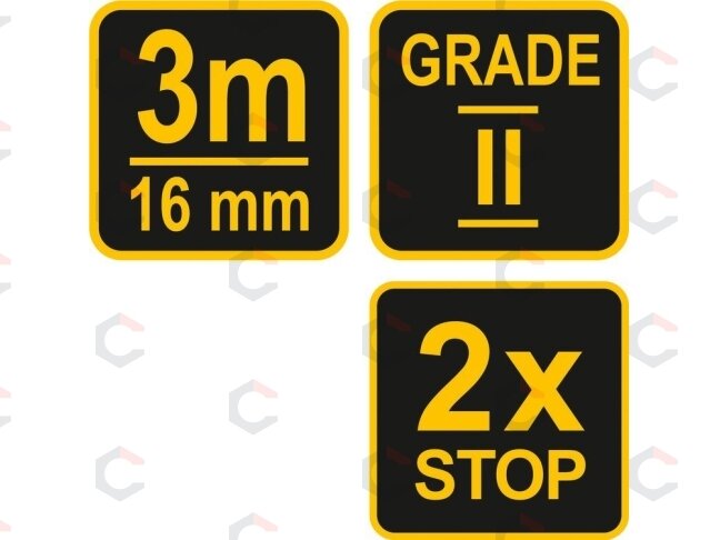 Matavimo ruletė | 3 m x 16 mm (10061) 3 Matavimo ruletė | 3 m x 16 mm (10061) 3