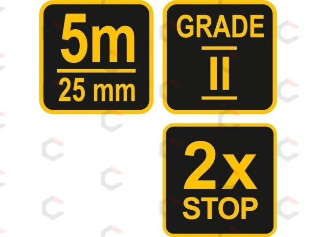 Matavimo ruletė | 5 m x 25 mm (10063) 3 Matavimo ruletė | 5 m x 25 mm (10063) 3
