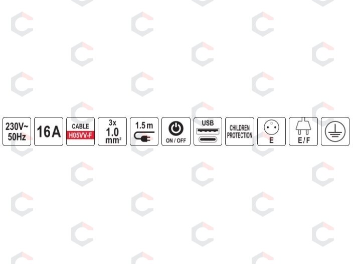 Maitinimo laidas/ilgintuvas su įžeminimu kubo formos | 5 lizdai + USB | 1,0 mm2 | 1.4 m (72480) 6 Maitinimo laidas/ilgintuvas su įžeminimu kubo formos | 5 lizdai + USB | 1,0 mm2 | 1.4 m (72480) 6