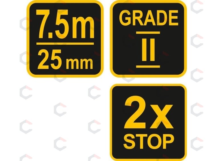 Matavimo ruletė | 7,5 m x 25 mm (10064) 3 Matavimo ruletė | 7,5 m x 25 mm (10064) 3