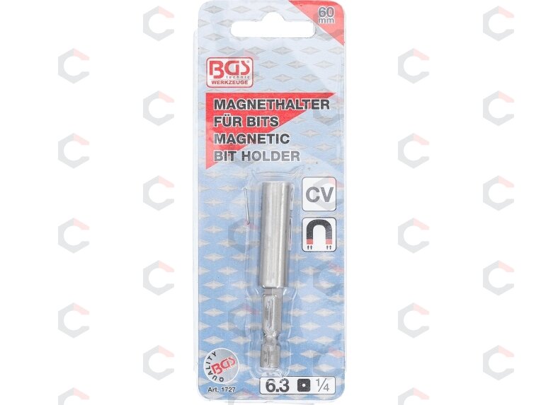 Magnetinis antgalių laikiklis, ypač stiprus | išorinis šešiakampis 6,3 mm (1/4") | 60 mm (1727) 3 Magnetinis antgalių laikiklis, ypač stiprus | išorinis šešiakampis 6,3 mm (1/4") | 60 mm (1727) 3