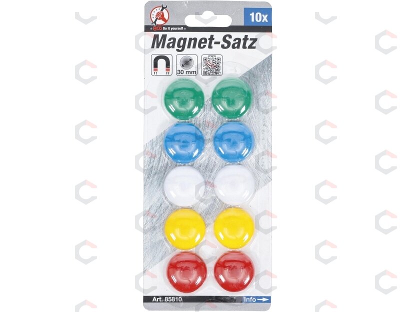 Magnetų rinkinys | Ø 30 mm | 10 vnt. (85810) 1 Magnetų rinkinys | Ø 30 mm | 10 vnt. (85810) 1