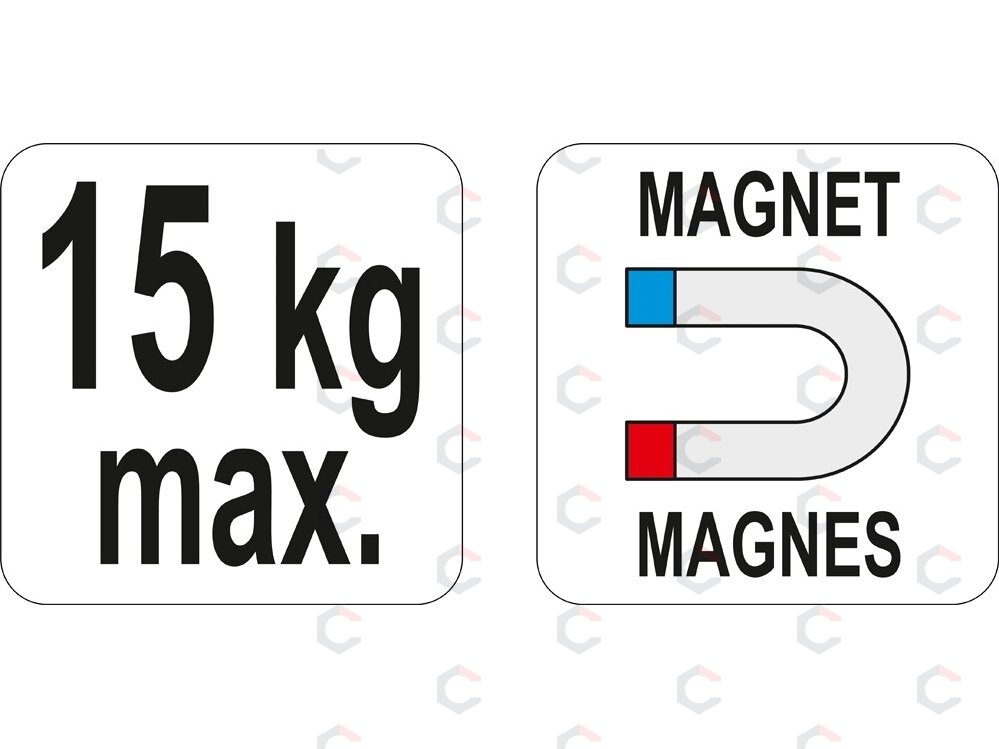 Magnet. laikiklis veržliasukiui, dinamometriniam raktui ir galvutėms (YT-08707) 3 Magnet. laikiklis veržliasukiui, dinamometriniam raktui ir galvutėms (YT-08707) 3