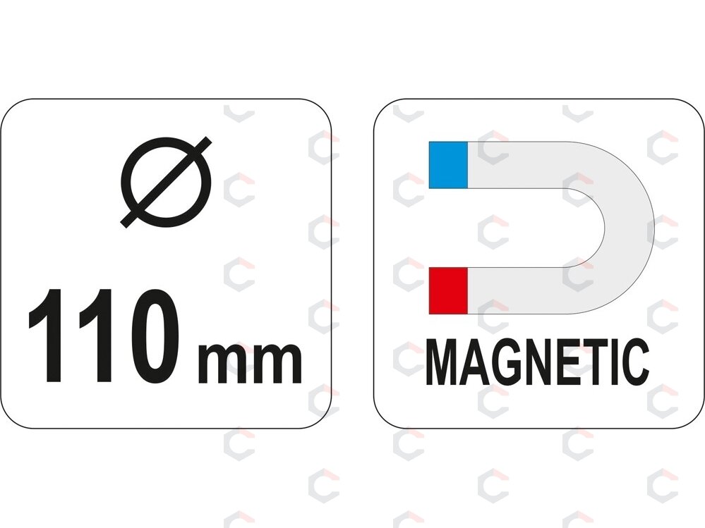 Magnetinis apskritas dubuo | 110 mm (YT-08295) 3 Magnetinis apskritas dubuo | 110 mm (YT-08295) 3