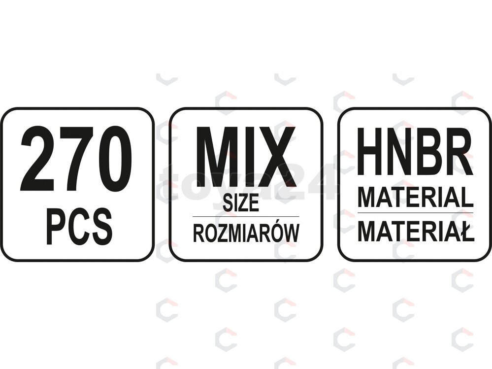 Manžetų rinkinys kondicionieriams | HNBR | 270 vnt. (YT-06879) 4 Manžetų rinkinys kondicionieriams | HNBR | 270 vnt. (YT-06879) 4
