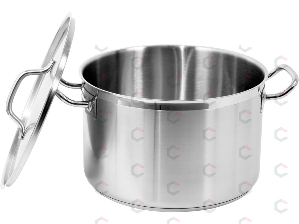 Vidutinio aukščio nerūdijančio plieno puodas su dangčiu | Ø 32 cm | 320 × 200 mm | 16,1 l (YG-00025) 1