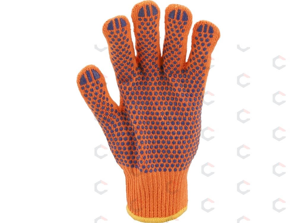 Medvilninės pirštinės | oranžinės | SFD (74102) 3 Medvilninės pirštinės | oranžinės | SFD (74102) 3