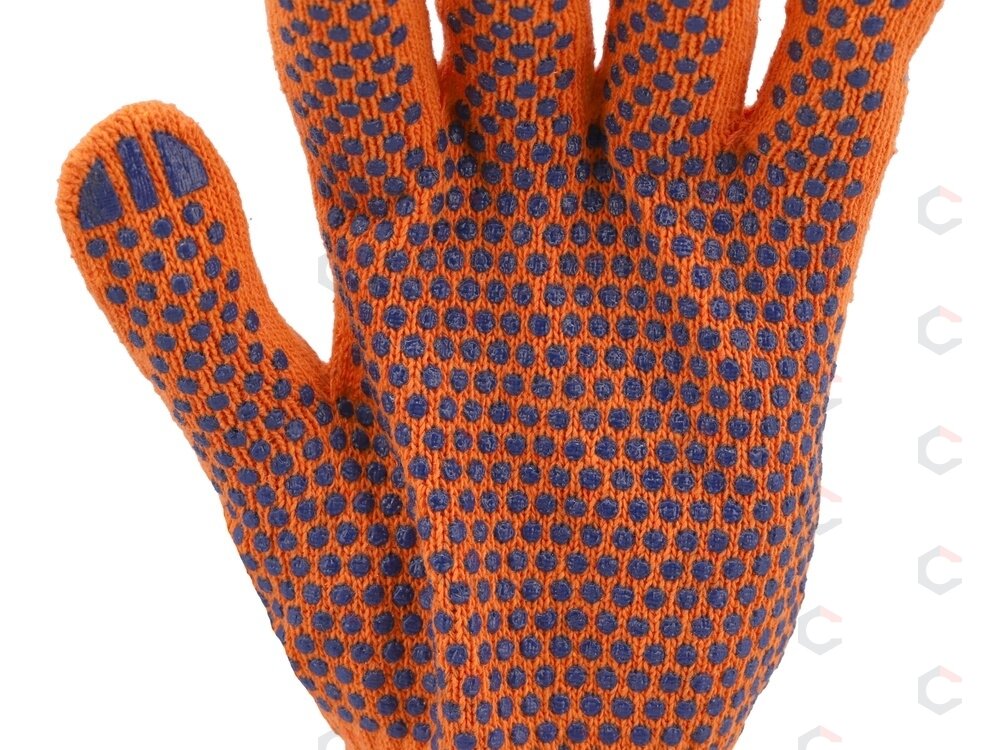 Medvilninės pirštinės | oranžinės | SFD (74102) 5 Medvilninės pirštinės | oranžinės | SFD (74102) 5